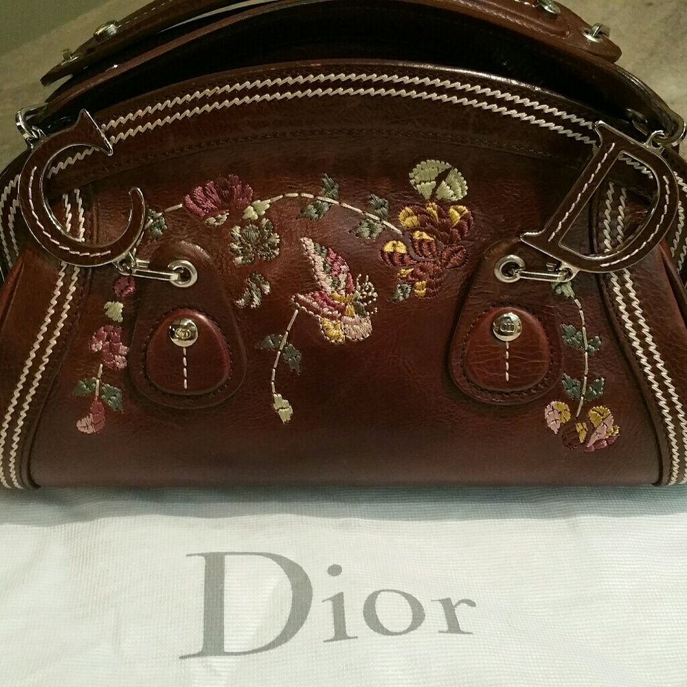 LAST DAY Dior Vintage Flowers Satchel EUC MINT!